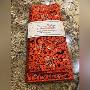 Johanna Parker Halloween microfiber Dish Drying Mat Set Brand new!